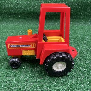 Vtg 1980‎ Fisher Price 331 Husky Helpers Farm Tractor Red Yellow USA